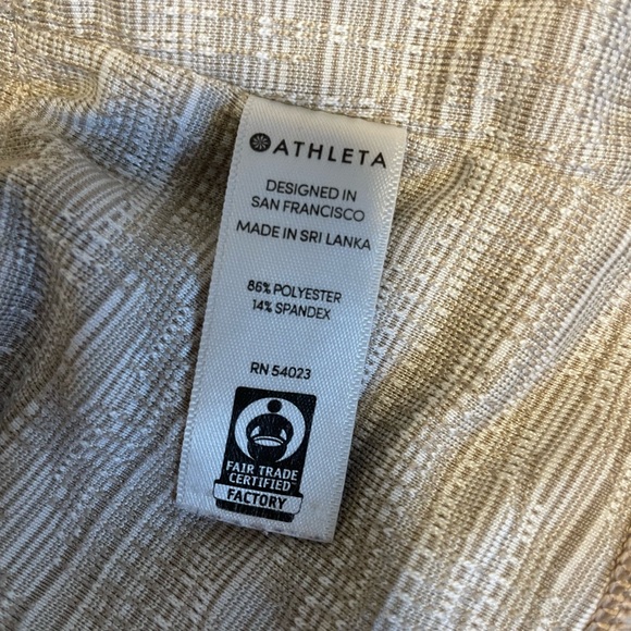 Athleta High Rise Jacquard Chaturanga Quail Leggings Size: Small Tall - Picture 5 of 5